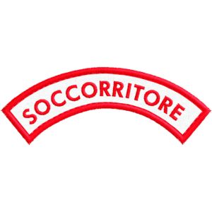 Patch ricamato curvato (SOCCORRITORE) cod. 20160116_C
