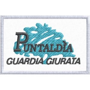Patch ricamato mm.70 x 45  PUNTALDIA Guardia Giurata Cod.20160618_A