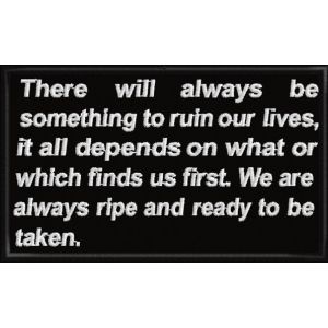 Patch ricamato There will always... su base cm. 10 x 6 Cod. 20160809_A