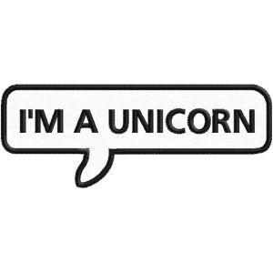 Patch ricamato a fumetto  I'm Unicorn. 20160812_A