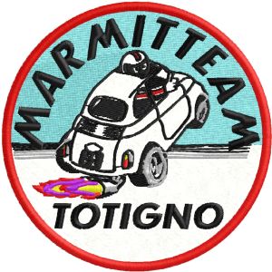 Patch ricamato MARMITTETEAM diam. cm. 10 Cod.20170119_A