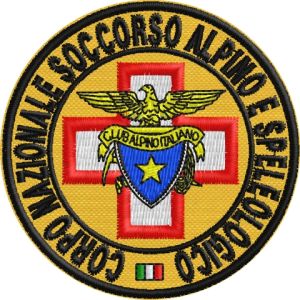 Patch Corpo Naz.Socc. Alpino speleologico 6 Cm programma ricamo