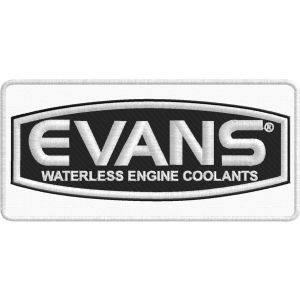 Patch ricamata Cm.15 x 7 Logo ( EVANS Engine Cool ) Cod.201702_B-07