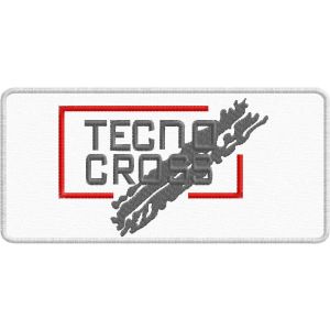 Patch ricamata Cm.15 x 7 Logo ( TECNO CROSS ) Cod.201702_B-08