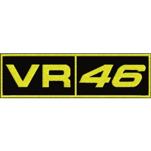 Patch ricamato su base cm. 10 - VR 46 - su fondo nero 