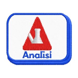 Patch ricamato rettang.cm. 3 x 4 ( Analisi) cod. 20170525_C