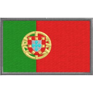 Patch interamente ricamato bandiera (PORTOGALLO) mm.80 x 50 Cod.20170636_A