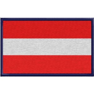 Patch interamente ricamato bandiera (AUSTRIA) mm.80 x 50 Cod.20170637_A