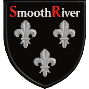 Patch ricamato con 3 gigli fiorentini SmoothRiver  Cod.20170810_A