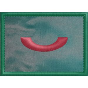 2017NOR09 Patch ricamato cm.7 x 5 con 1 onda rossa su fondo GRADO (guardia scelta)