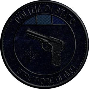 ISTRUTTORE DI TIRO Polizia di Stato ,patch ricamato con tricolore