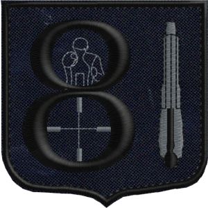 ISTRUTTORE DI TIRO 81 Corso Polizia di Stato ,patch ricamato BASSA visibilta grigio e nero