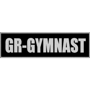 Patch ricamato SCRITTA GR-GYMNAST  mm. 250 X 70