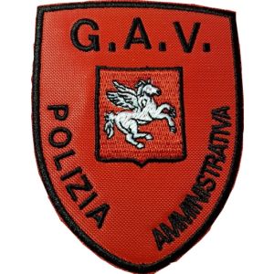 PROVA REALE RICAMATA Scudetto G.A.V. Polizia Amministrativa 