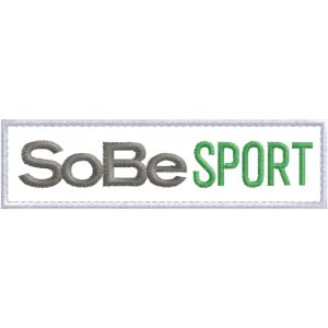 Patch ricamata etichetta SoBe sport Cm.11 x 3 Cod.20190412_A