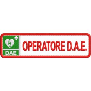 Patch ricamato da braccio OPERATORE D.A.E. cm. 10 x 2,5 Cod. 20190505_A