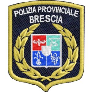 Patch ricamata POLIZIA PROVINCIALE BRESCIA mm. 50 x 60  Cod.20190904_A
