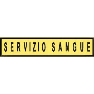 Stemma RICAMATO SU BASE GIALLA, (SERVIZIO SANGUE) su base cm.25 Cod. 2019CB25_B