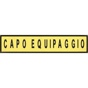 Stemma RICAMATO SU BASE GIALLA, (CAPO EQUIPAGGIO) su base cm.25 Cod. 2019CB25_E