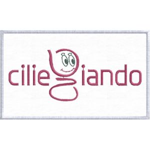 Patch ricamato rettangolare Ciliegiando mm. 100 per 70 di altezza Cod.20200312_A