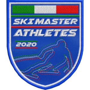 Scudetto ricamato SKI MASTER ATHLETES mm.100 x 85 Cod.20200428_A
