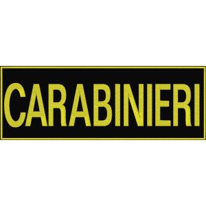 Patch scritta ricamata CARABINIERI Cm.25 x 9