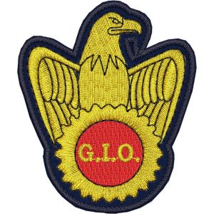 Patch da cappello con aquila in oro AGRIAMBIENTE G.I.O. cm. 5.5 x 4.5 cod. 20210806_A