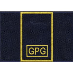 Tubolare ricamato GPG confezionato rifinito con dimens. 90 X 60 mm. Cod. 20220318_A