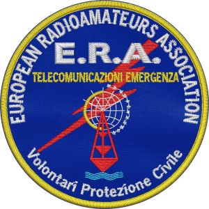Patch ricamato stemma tondo EUROPEAN RADIOAMATEURS ASSOCIATION diam. cm.9