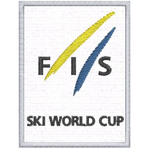 Patch Ricamato FIS SKI WORLD CUP mm.60X45