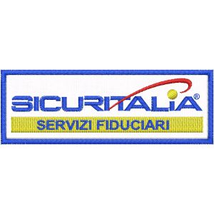 Mostrina ricamata mm.100 x 35  SICURITALIA SERVIZI FIDUCIARI 
