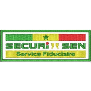 Mostrina ricamata mm.100 x 35  SECURI SEN Service Fiduciare  Cod.20221028_C