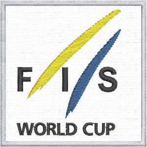 Patch Ricamato FIS SKI WORLD CUP mm.60X60 C
