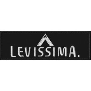 Patch ricamata su base nera Logo LEVISSIMA cm.11,0  x 3,5 