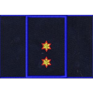 ESPLOSO Tubolare ricamato C.A.N. grado (TENENTe) con  2 stellE DORATE a 6 punte confezionato con dimens. 90 X 60 mm