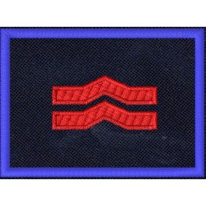 Patch Ricamata C.A.N. (Guardia scelta) base blu navy, bordo blu e gradi rossi cm. 6,5 x 5 
