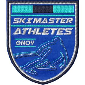 Scudetto ricamato SKI MASTER ATHLETES (GNOY) mm.100 x 85 
