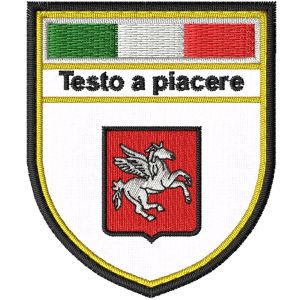Stemma  (TOSCANA) CON TESTO O DESCRIZIONE A PIACERE MM. 6.5 X 5.5 