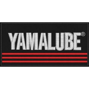 Patch Ricamato logo YAMALUBE rettangolare cm. 8,0 x 4,0