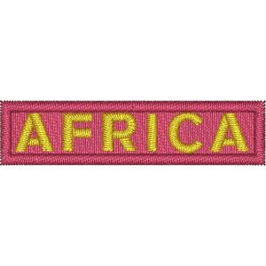 Patch ricamato fascia rettangolare AFRICA mm. 50 X 12 