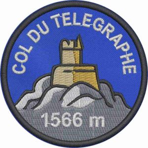 Stemma tondo su base blu diam. cm.7 ,COL DU TELEGRAPHE 