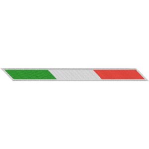Patch Bandiera italiana OBLIQUA  mm.143 x 13