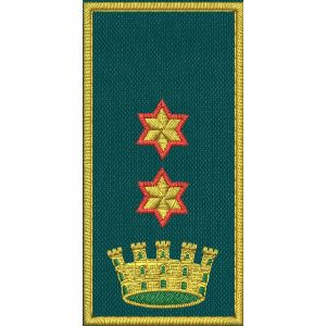 Patch Ricamata C.E.N (Coordinatore settore Nord-Centro-Sud tenente colonnello ) 2 stelle bordo rosso su base verde
