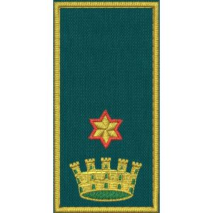 Patch Ricamata C.E.N (Coordinatore regionale maggiore I.S. ) 1 stella bordo rosso su base verde 