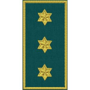 Patch Ricamata C.E.N (Graduatoria CAPITANO)  3 stelle dorate su base verde