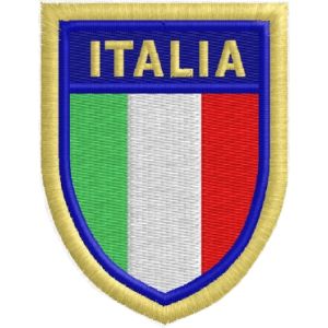 Stemmino ITALIA misura cm. 8 x 5 ,scudetto ricamato cod. 806