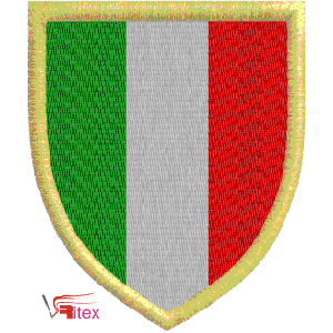 Stemma Tricolore alto cm. 8,3 x 7,0 ITALIA cod. 903