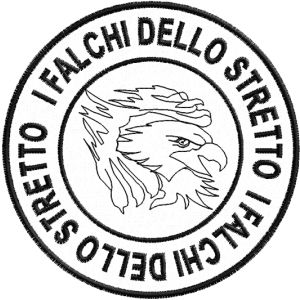 Cod.ENOV003) Patch ricamato I FALCHI DELLO STRETTO  ENOV