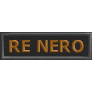 Patch  ESEMPIO Nome di Battaglia Da petto Cod. RE NERO