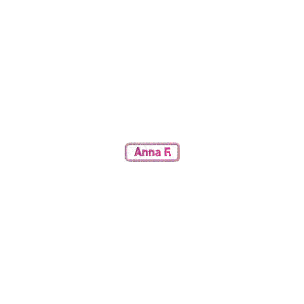 Etic."F" piccola su fondo cordura con nome e iniz. cod.109973